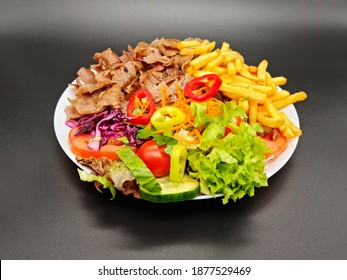 Salad Doner Plate - Döner Teller mit Salat - piatto con kebap
