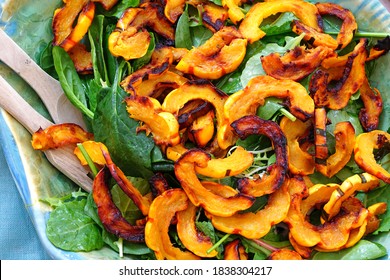 Salad Greens With Roasted Delicata Squash