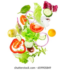 Salad Isolated In White