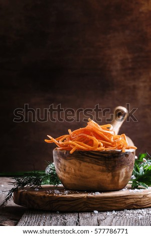 Similar – carrot noodles Noodles