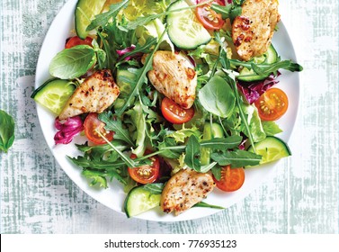 Salad of vegetables and chicken - Powered by Shutterstock