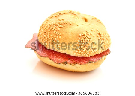 Similar – Image, Stock Photo Meat Cheese Cheese II