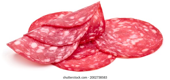 Salami sausage, isolated on white background. High resolution image - Powered by Shutterstock