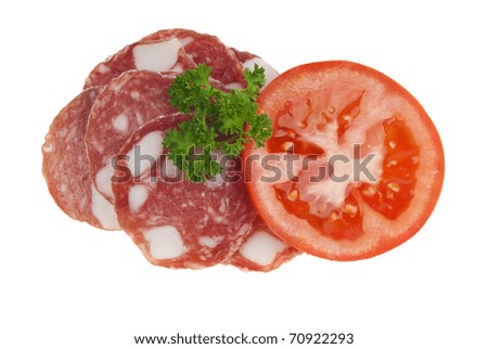 Similar – Image, Stock Photo air-dried sausages Food