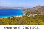 Salamia Bay overview, Salamis island, Greece 