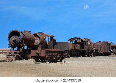 Salar De Uyuni, Bolivia, Train Grave Or Cemetery