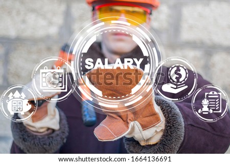Salary Industry Work Cash Incentive Concept. Regular payment of wages to industrial workers.