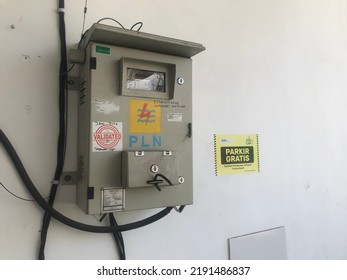 Salatiga, Indonesia - August 16, 2022 : Prepaid Electricity Meter For Home Provided By PLN (Indonesian Goverment Electricity Company), Electric Meter By Itron And Schneider Electric

