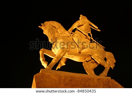 Salawat Yulayev (bashkir national hero) memorial in Ufa - the biggest statue of horseman in Europe.