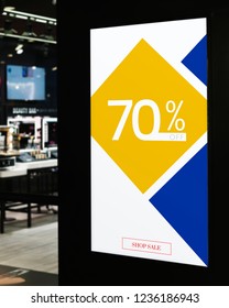 Sale up to 70% off poster mockup