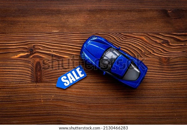 Sale of
cars. Price sale label with small car
model