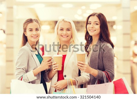 Similar – Image, Stock Photo Three shopping paper bags on blue background. Xmas shopping