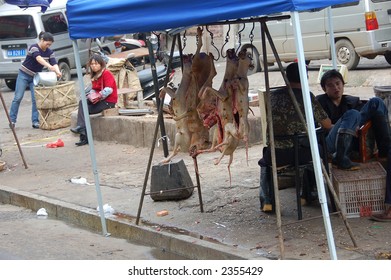 Sale Of Dog Meat In Southern China