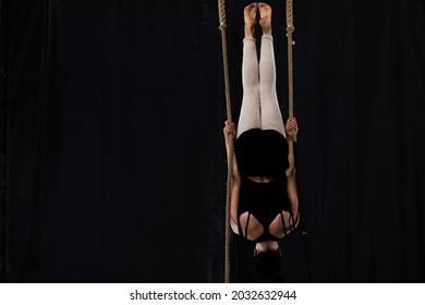 SALE, MOROCCO - SEPTEMBER 20, 2016: Moroccan Acrobat Nadia El Mrabti Trains At The Moroccan National Circus School, Morocco's First Contemporary Circus School.