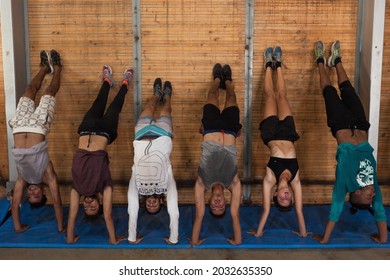 SALE, MOROCCO - SEPTEMBER 20, 2016: Moroccan Students Aiming At Becoming Professional Circus Artists Train At The Moroccan National Circus School, Morocco's First Contemporary Circus School.