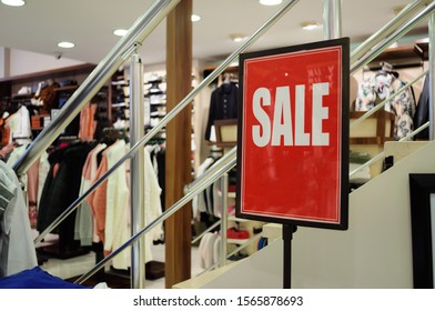 Sale Sign On Red Background Clothing Stock Photo 1565878693 | Shutterstock