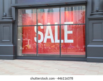 Sale Sign On Store Window