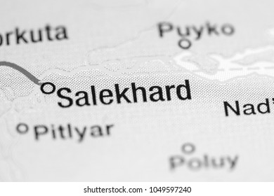 Salekhard Russia On Map Stock Photo 1049597240 | Shutterstock