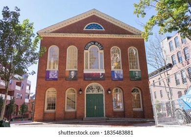 Salem, MA, USA, 9-5-2020: Old Town Hall In Salem