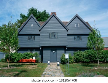 Salem, Massachusetts /United States-8/31/2020: Witch House At Salem, The Home Of A Judge In Historical Witchcraft Trial 