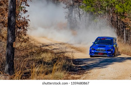 Salem, MO - March 16, 2019  David Higgins And Craig Drew Taking A Turn On Stage 13 During The Rally In The 100 Acre Wood.