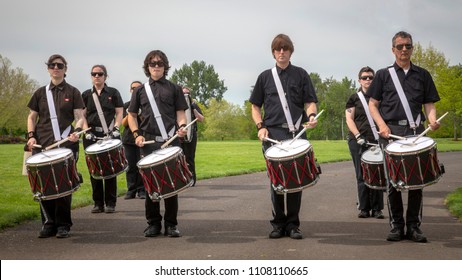 Salem, Oregon / USA - May, 5 2018: Multiple Sclerosis Walkathon Drummers
