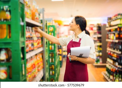 Sales Clerk At The Supermarket