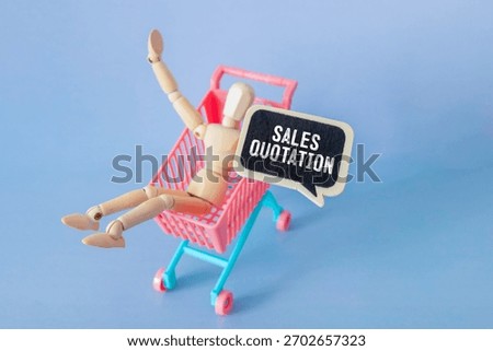 sales quotation text write on paper