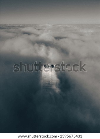 Salesforce tower above the cloud