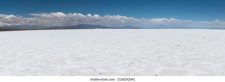 Salinas Grandes, A Huge Salt Flat In Jujuy And Salta, Argentina. Its Lithium, Sodium And Potassium Mining Potential Faces Opposition From Indigenous Communities And Environmental Activists.