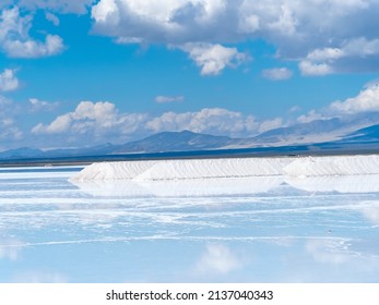 Salinas Grandes, A Huge Salt Flat In Jujuy And Salta, Argentina. Its Lithium, Sodium And Potassium Mining Potential Faces Opposition From Indigenous Communities And Environmental Activists.