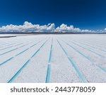 Salinas Grandes (salt flats with water pools) in Jujuy, Argentina