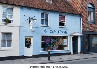 Salisbury, Wiltshire / Uk - Friday 24th July 2020: Cafe Diwali Indian Coffee Shop In Salisbury City Centre