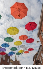 Salisbury/Wiltshire/07/18/18 Umbrella Art Installation The High Street Salisbury