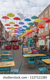 Salisbury/Wiltshire/07/18/18 Umbrella Art Installation The High Street Salisbury