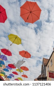 Salisbury/Wiltshire/07/18/18 Umbrella Art Installation The High Street Salisbury