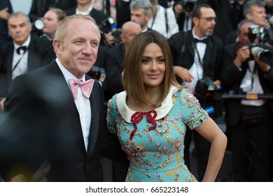 Salma Hayek, Francois- Henri Pinault Attends The 70th Anniversary Screening  Premiere For At The 70th Festival De Cannes. May 23, 2017 Cannes, France
