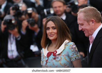  Salma Hayek, Francois-Henri Pinault Attend The 70th Anniversary Of The 70th Annual Cannes Film Festival At Palais Des Festivals On May 23, 2017 In Cannes, France. 