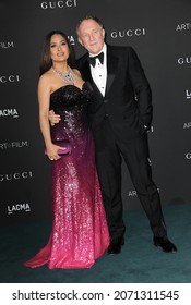 Salma Hayek And François-Henri Pinault At The 10th Annual LACMA ART+FILM GALA Presented By Gucci Held At The LACMA In Los Angeles, USA On November 6, 2021.