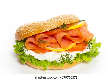 Salmon Bagel Sandwich