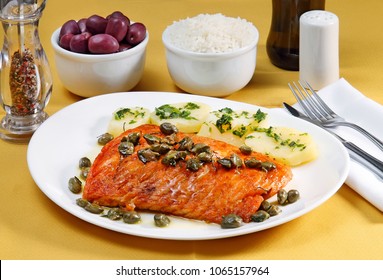 Salmon With Capers And Potatoes