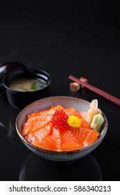 Salmon Don, Salmon Sashimi Rice Bowl