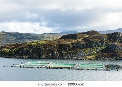 Salmon Farm, Loch A Chairn Bhain, Highlands, Scotland