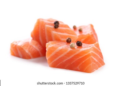 salmon fillet isolated on a white background