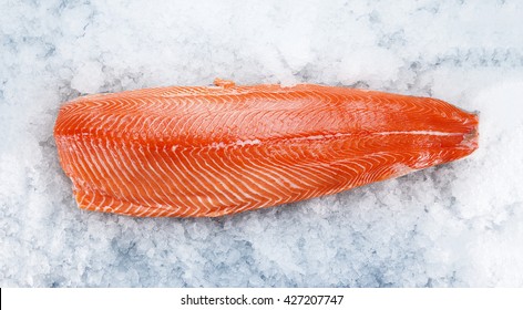 Salmon Fillet On Ice