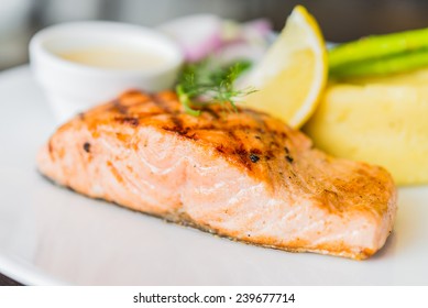 Salmon Fish Fillet Grilled Steak