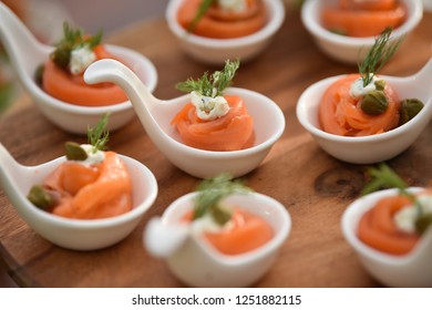 Salmon Canapés Food At The Wedding