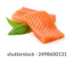 Salmon, fresh salmon fillet isolated on white background