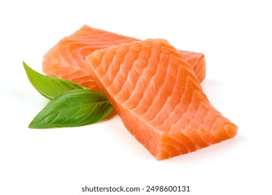 Salmon, fresh salmon fillet isolated on white background - Powered by Shutterstock