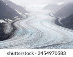 Salmon glacier along Cassiar Highway near Hyder, Alaska and Stewart, Canada.